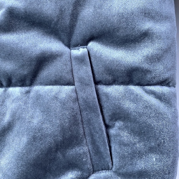 Adorable girls  Gray velvet puffer jacket - Picture 2 of 5